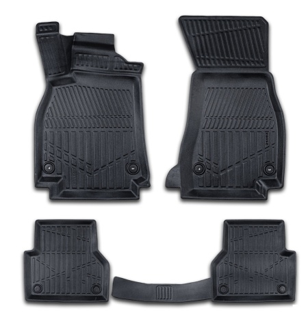Set covorase auto cauciuc Audi A6 C8 2018->, forma tavita 3D