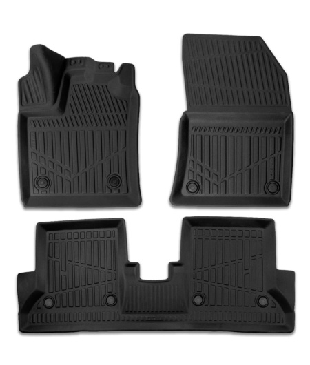 Set covorase auto cauciuc Dacia Dokker 2012->, forma tavita 3 D