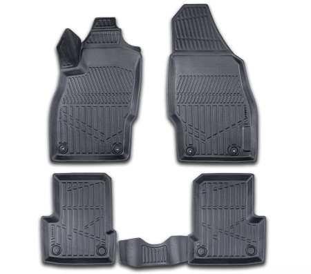 Set covorase auto cauciuc Opel Corsa D 2006-2014, forma tavita 3D