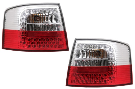Stopuri LED compatibil cu Audi A6 4B C5 Avant Station Wagon 1997-2005 Rosu si Alb Clar