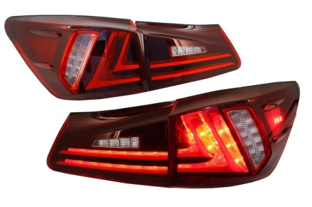 Stopuri LED compatibil cu LEXUS IS XE20 2005-2012 Light Bar Facelift New XE30 Design Rosu Clar