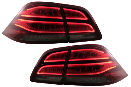 Stopuri LED LightBar compatibil cu Mercedes M-Class W166 2012-2015 Rosu Clar LHD