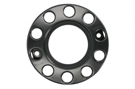 Capac roata fata, material: otel, negru, numarul de gauri: 10, gol