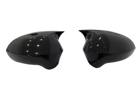 Capace oglinda compatibile cu SEAT LEON II 2005-2008 Negru lucios Batman Style