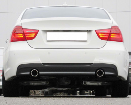 Difuzor Bara Spate Cu Evacuare Dubla Simpla compatibil cu BMW Seria 3 E90 E91 2004-2012 MT Design