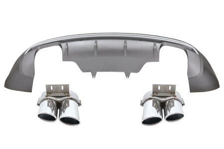 Difuzor Bara Spate Evacuare Dubla compatibil cu AUDI Q5 8R Facelift 2013-2016 Bara Standard