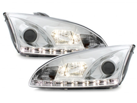 Faruri DAYLIGHT compatibil cu Ford Focus (09.2004-01.2008) Crom