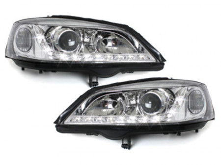 Faruri DAYLIGHT compatibil cu Opel Astra G (09.1997-02.2004) Crom