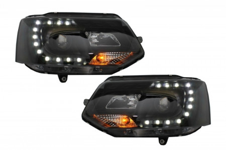 Faruri LED DRL Dayline compatibil cu VW Transporter T5 (2010-2015) Design Negru