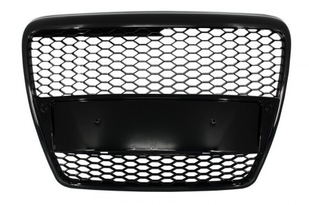 Grila Centrala compatibil cu AUDI A6 C6 2004-2007 RS Design Negru Lucios
