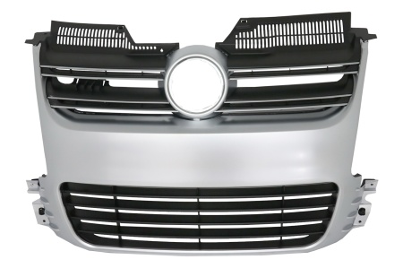 Grila Centrala compatibil cu VW Golf 5 V (2003-2008) R32 Design Brushed Aluminium
