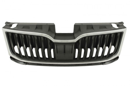 Grila centrala negru cu insertie crom compatibil cu SKODA OCTAVIA III Facelift 2016->