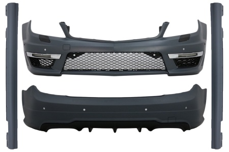 Pachet Exterior compatibil cu Mercedes C-Class W204 2007-2015 Facelift C63 Design