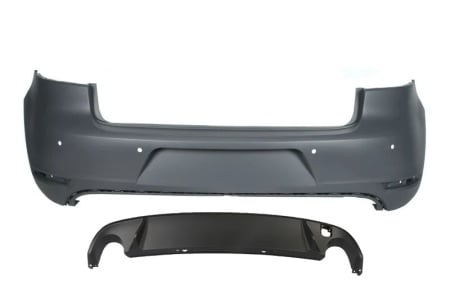 Pachet tuning Bara Spate si difuzor compatibil cu VW Golf 6 VI Hatchback 2008-2012, versiune GTI, cu senzori de parcare