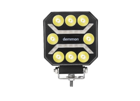 Proiector auto cu LED, universal, 110 x 110 x 37 mm E-mark E9, 27W, 12-24V, pozitie portocalie si rosie