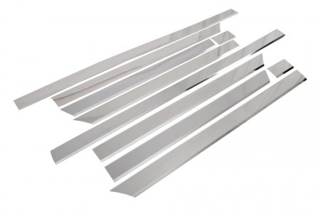 Set 10 ornamente inox bandouri laterale Mercedes Sprinter 2006-2017, caroserie lunga