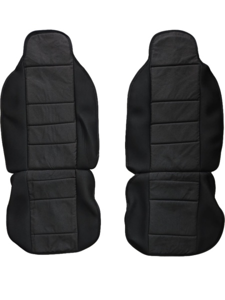 Set 2 huse scaune auto pentru fata, material textil, negru