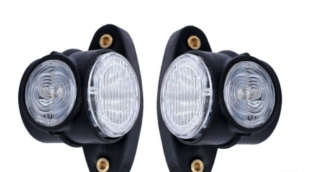 Set 2 lampi de gabarit mici pentru camion sau remorca, led 12-24V, rosu, alb, portocaliu