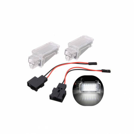 Set 2 lampi LED pentru interior compatibil SKODA Fabia 07-09, Octavia 04-08, Roomster 06-09, Superb 06-09