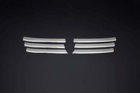 Set 6 ornamente inox grila centrala VW T5 Caravelle Multivan Transporter 2004-2009