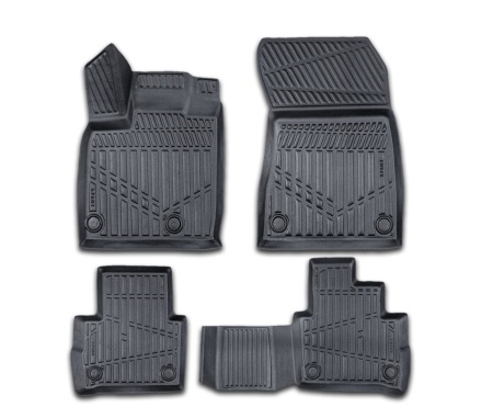 Set covorase auto cauciuc Nissan Qashqai III 2021->, forma tavita 3D