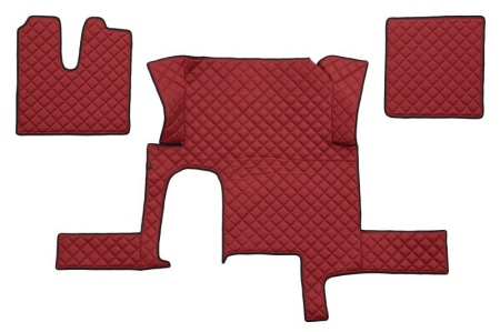 Set covorase camion, piele ecologica compatibil cu compatibile cu MAN TGX AUTOMAT 2006-> Rosu