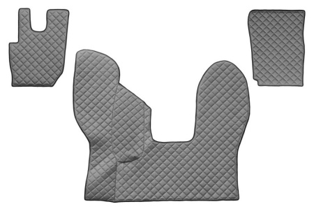 Set covorase camion, piele ecologica compatibil cu Daf CF 2013-> Gri AUTOMAT
