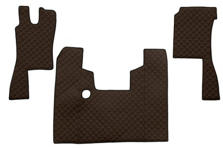 Set covorase camion, piele ecologica compatibil cu SCANIA R 1995-2005 Maro, MANUALA