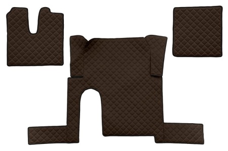 Set covorase camion, piele ecologica compatibile cu Man TGX 2006-> Manual, Maro cu un sertar