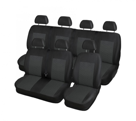 Set huse auto pentru scaune compatibile VW Crafter 2007-2018 Doka, 7 locuri, material textil