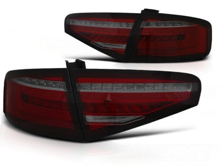 Set stopuri LED compatibile cu Audi A4 B8 2012-2015 SEDAN Rosu Fumuriu LED