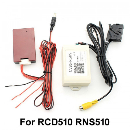 Interfata video, convertor CVBS-RGBS pentru montare camera marsarier aftermarket la RNS510 si RCD510