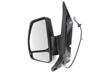 Oglinda retovizoare completa, (manual, convexa, crom) parte montare STANGA compatibil cu FORD TRANSIT CUSTOM 2012-2017