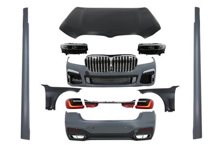 Pachet Exterior Complet compatibil cu BMW G12 Seria 7 2015-2019 Conversie la G12 LCI 2020 Design