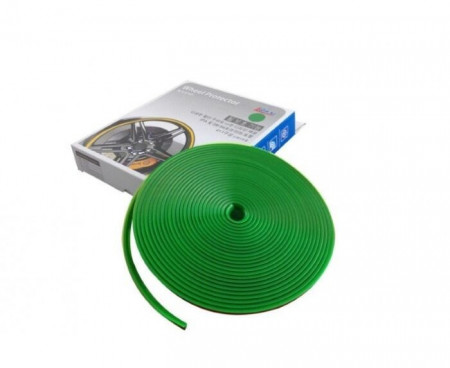 Rola protectie buza jante auto, 8 m, culoare verde
