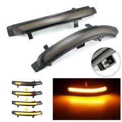 Set 2 lampi LED Semnalizare Dinamice compatibil cu Skoda Octavia II FL 2008-2012, Skoda Superb II 2009-2014, fumurii