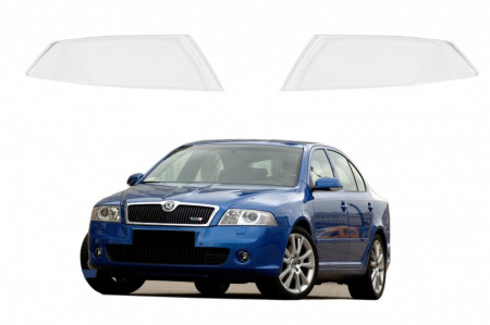Set 2 sticle faruri pentru Skoda Octavia 2 1Z Non Facelift 2004 - 2008