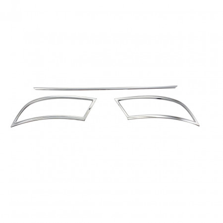 Set 3 ornamente inox bara si evacuare compatibile cu SKODA SUPERB 2019-> sedan