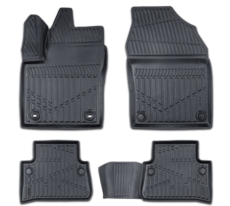 Set covorase auto cauciuc Toyota Corolla Cross 2022->, forma tavita 3D