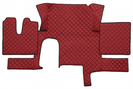 Set covorase camion, piele ecologica MAN TGX 2007-2020, rosu, cu 1 sertar