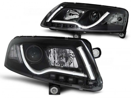 Set faruri compatibile cu Audi A6 C6 2004-2008 LED TUBE LIGHTS Negru