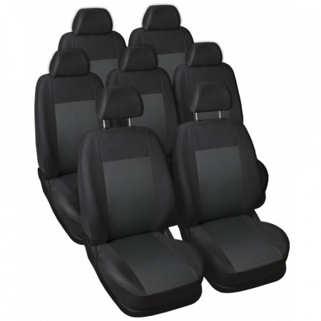 Set huse auto pentru scaune compatibile VW TOURAN 2003-2015 7 locuri, material textil