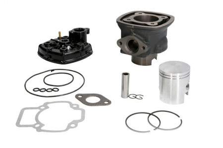 Set motor , cilindru , piston, segmenti, chiulasa si set garnituri 2T , capacitate 80cc compatibil cu Piaggio/Gilera 2T Lc Runner/Nrg/Ntt