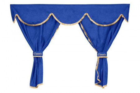 Set perdele cabina camion, universal compatibil cu DAF, culoare albastru