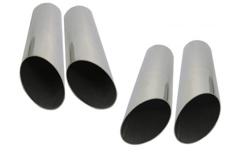 Tobe Ornamente pentru sistemul de evacuare Chrome Lucios compatibil cu Mercedes G-Class W463 G500 G55 G63 G65 1998->
