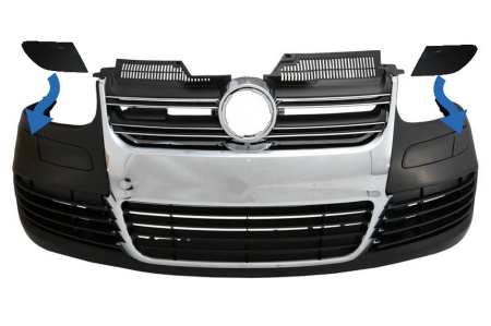 Capace Spalatoare Faruri Bara fata compatibil cu VW Golf MK5 V 5 2003-2007 R32 Look