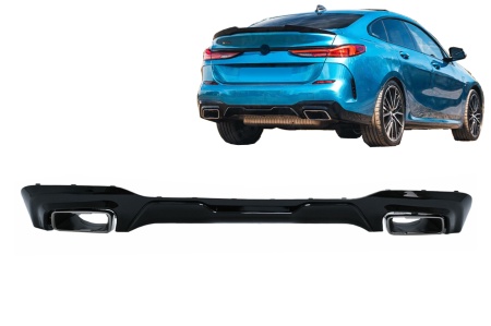 Difuzor Bara Spate cu Evacuare Dubla Crom compatibil cu BMW 2 Series F44 Gran Coupe 2020-> M235I Design