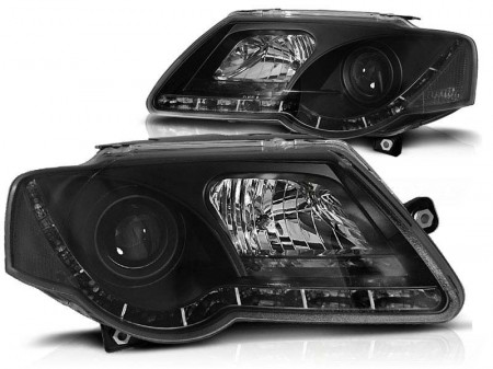Faruri LED DAYLIGHT compatibil cu VW PASSAT B6 3C (03.2005-2010) Negru