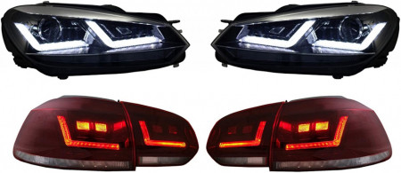 Faruri Osram LED compatibil cu VW Golf 6 VI 2008-2012 cu Stopuri LEDriving Semnal Dinamic