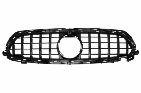 Grila Centrala compatibil Mercedes clasa E Facelift W213 S213 C238 A238 Sport Line 2020-> GT-R Panamericana Design Negru